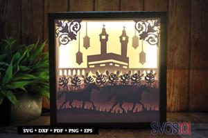 The Kaaba LED Light Box Shadow Box Square 8x8, 12x12