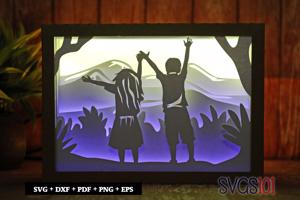 Friendship Shadow Box SVG 5x7