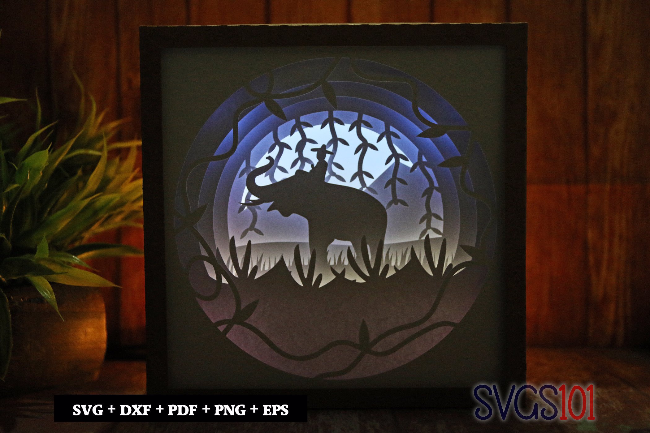 Handsome Cowboy Square Shadow Box SVG 8x8 10x10 12x12