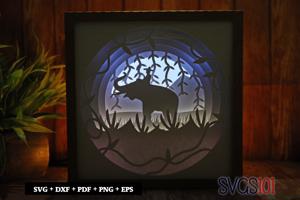 Handsome Cowboy Square Shadow Box SVG 8x8 10x10 12x12