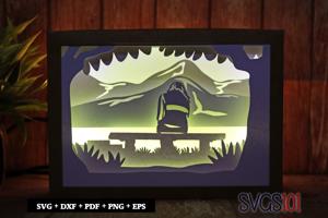 Lonely Girl DIY Shadow Box Light Box 5x7