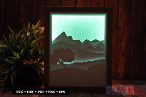 Landscape Scene DIY Shadow Box Light Box 8x10