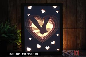 Love Holding Hands DIY Shadow Box Light Box 8x10
