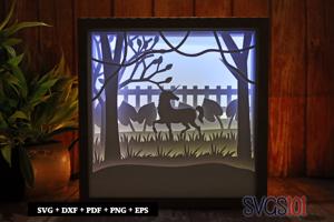 Beautiful Unicorn DIY Shadow Box Light Box 8x8, 12x12