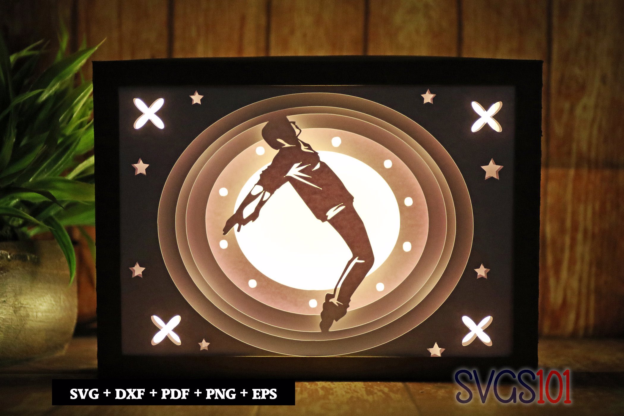 Female Hip Hop Dancer Shadow Box 5x7 Rectangle