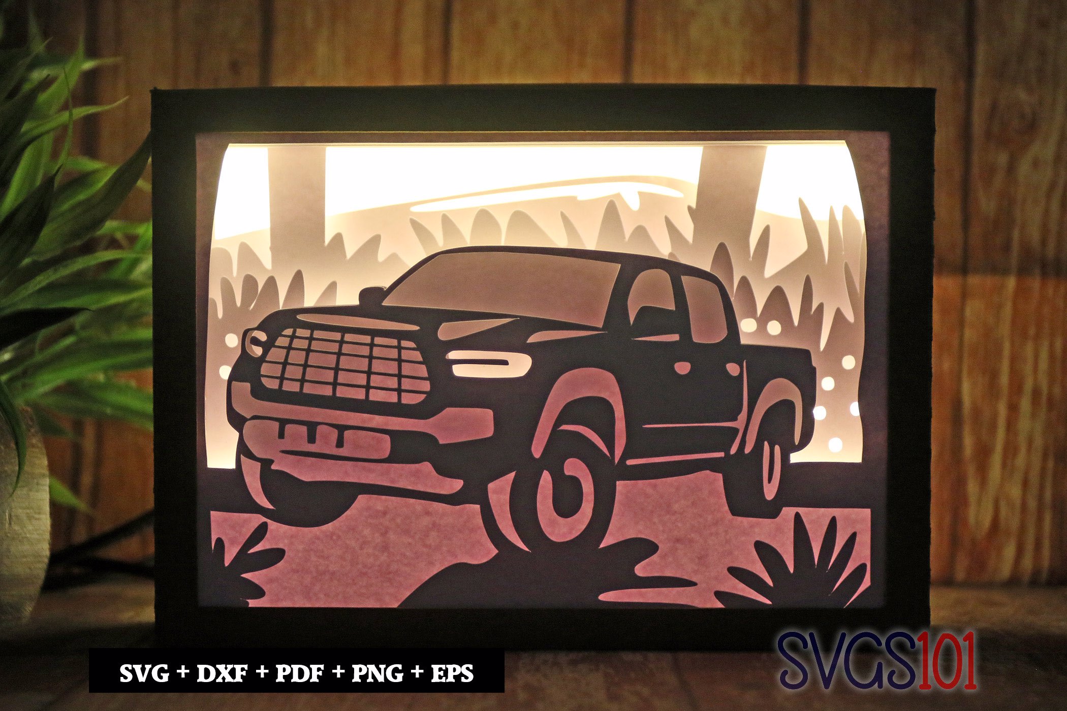 Pickup Truck DIY Shadow Box Light Box 5x7