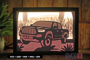 Pickup Truck DIY Shadow Box Light Box 5x7