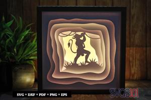 Lord Hanuman Shadow Box Light Box 8x8, 12x12