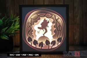 Shiva Tandav LED Light Box Shadow Box Square 8x8, 12x12